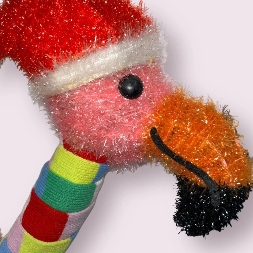 HTF Wondershop Tinsel‎ Christmas Flamingo Light-Up Yard Stake Decoration - Read